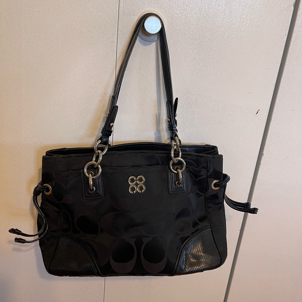 Black Coach Shoulder Purse